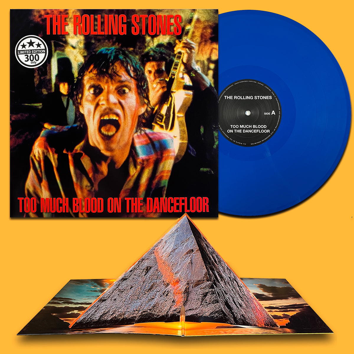 ROLLING STONES LP Too Much Blood On The Dancefloor (Blue Colour - Pop Up Cover)