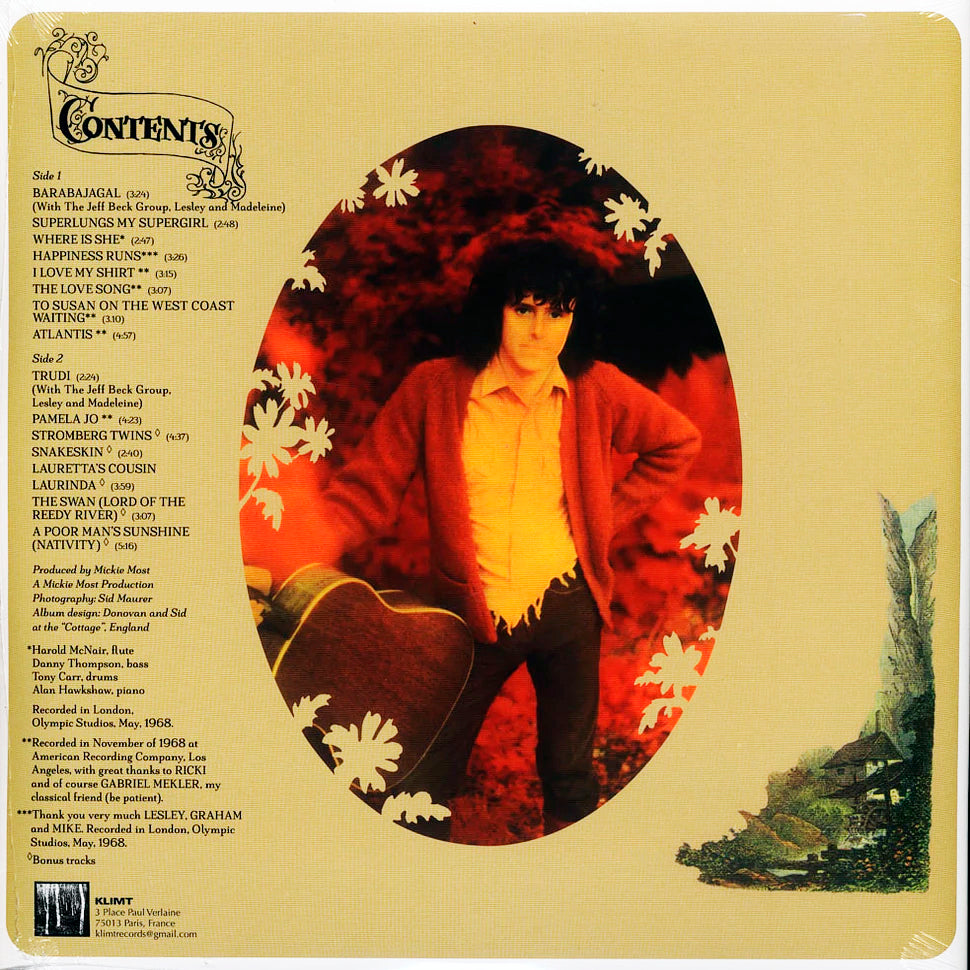 DONOVAN LP Barabajagal (Mustard Coloured Vinyl) + Bonus Tracks