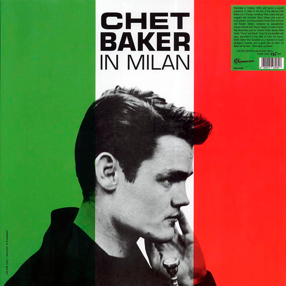 CHET BAKER LP In Milan (Clear Coloured Numbered Vinyl)
