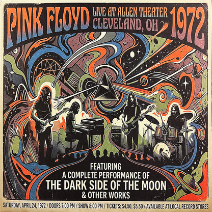 PINK FLOYD 3xLP Allen Theater, Cleveland 1972 (Celestial Blue Colour 350 Copies)