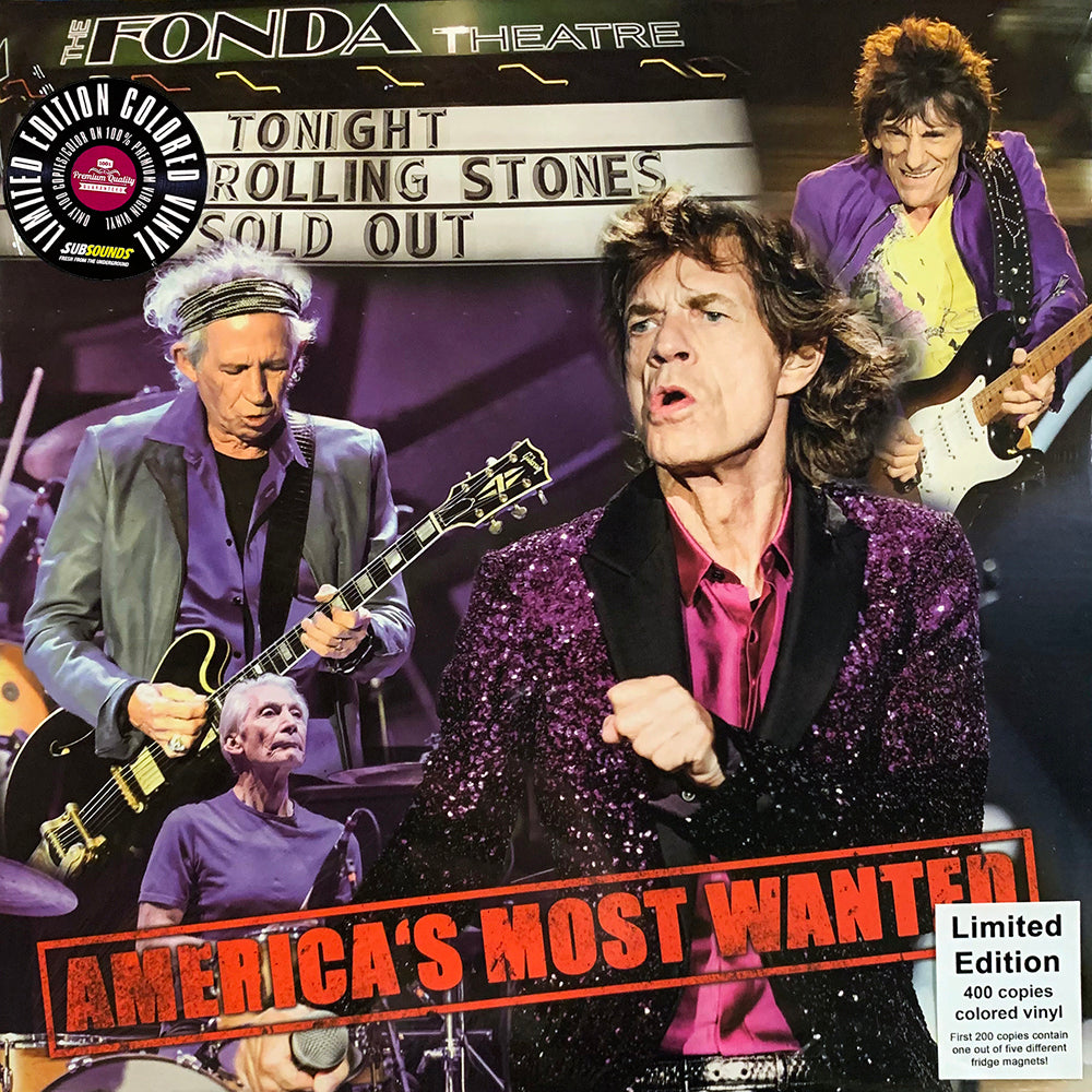 ROLLING STONES LP America's Most Wanted (Purple Coloured Vinyl) +Ron Wood Magnet