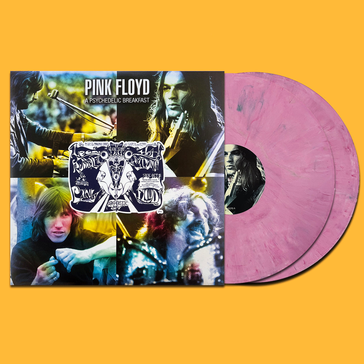 PINK FLOYD 2xLP A Psychedelic Breakfast (Pink Marbled Vinyl) Gatefold Cover
