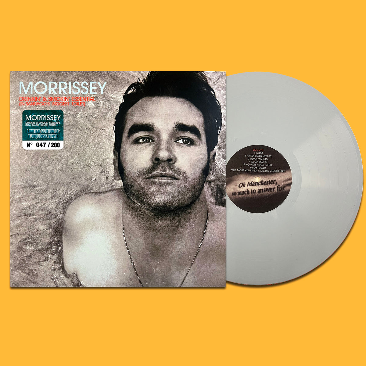 MORRISSEY LP Drinking & Smoking Essential (Turquoise Coloured 200 Copies)