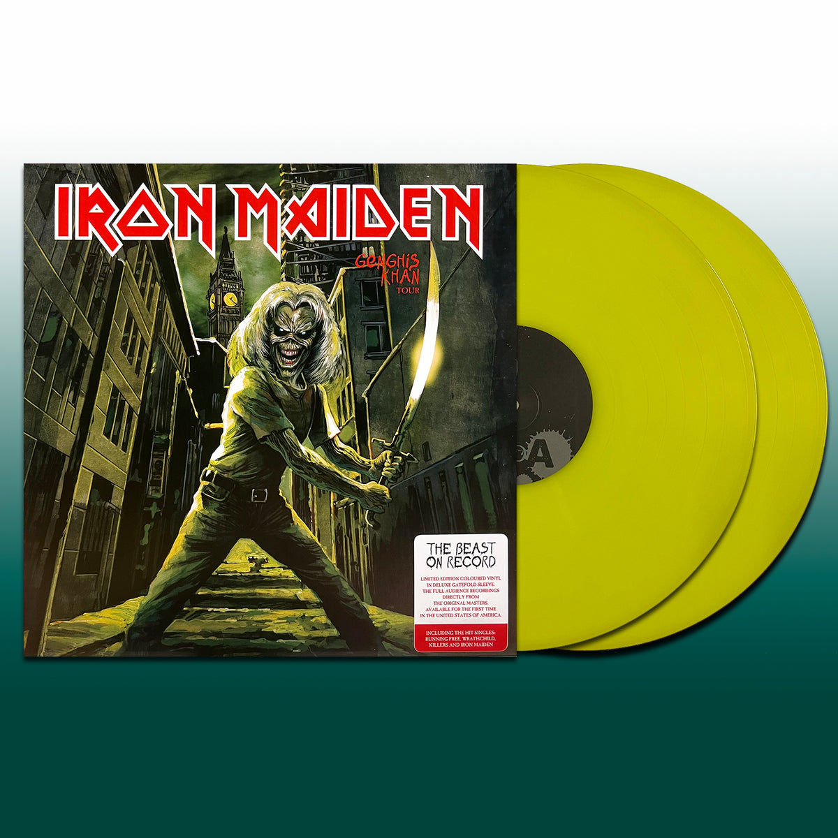 IRON MAIDEN 2xLP Genghis Khan Tour (Lime Coloured Vinyls)