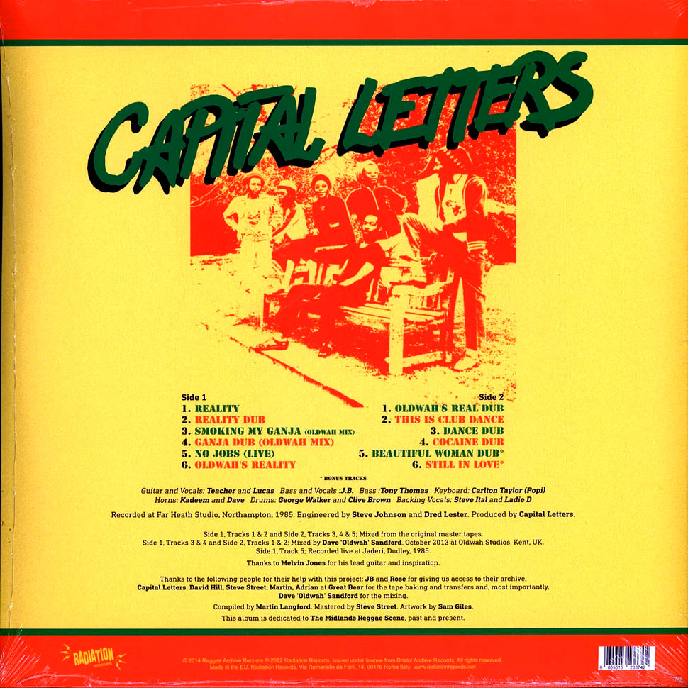 CAPITAL LETTERS LP Reality + 2 Bonus Tracks