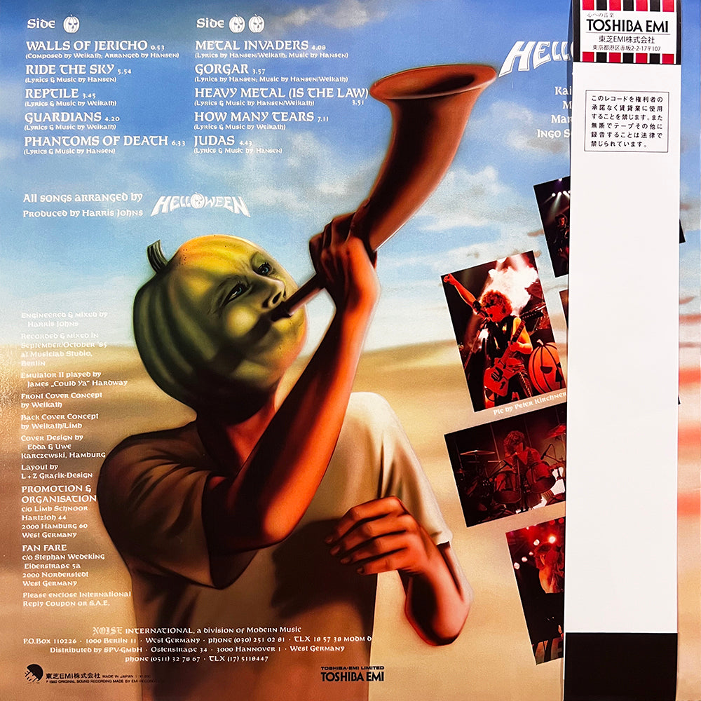 HELLOWEEN LP Walls Of Jericho (Yellow Translucid Colour) with OBI