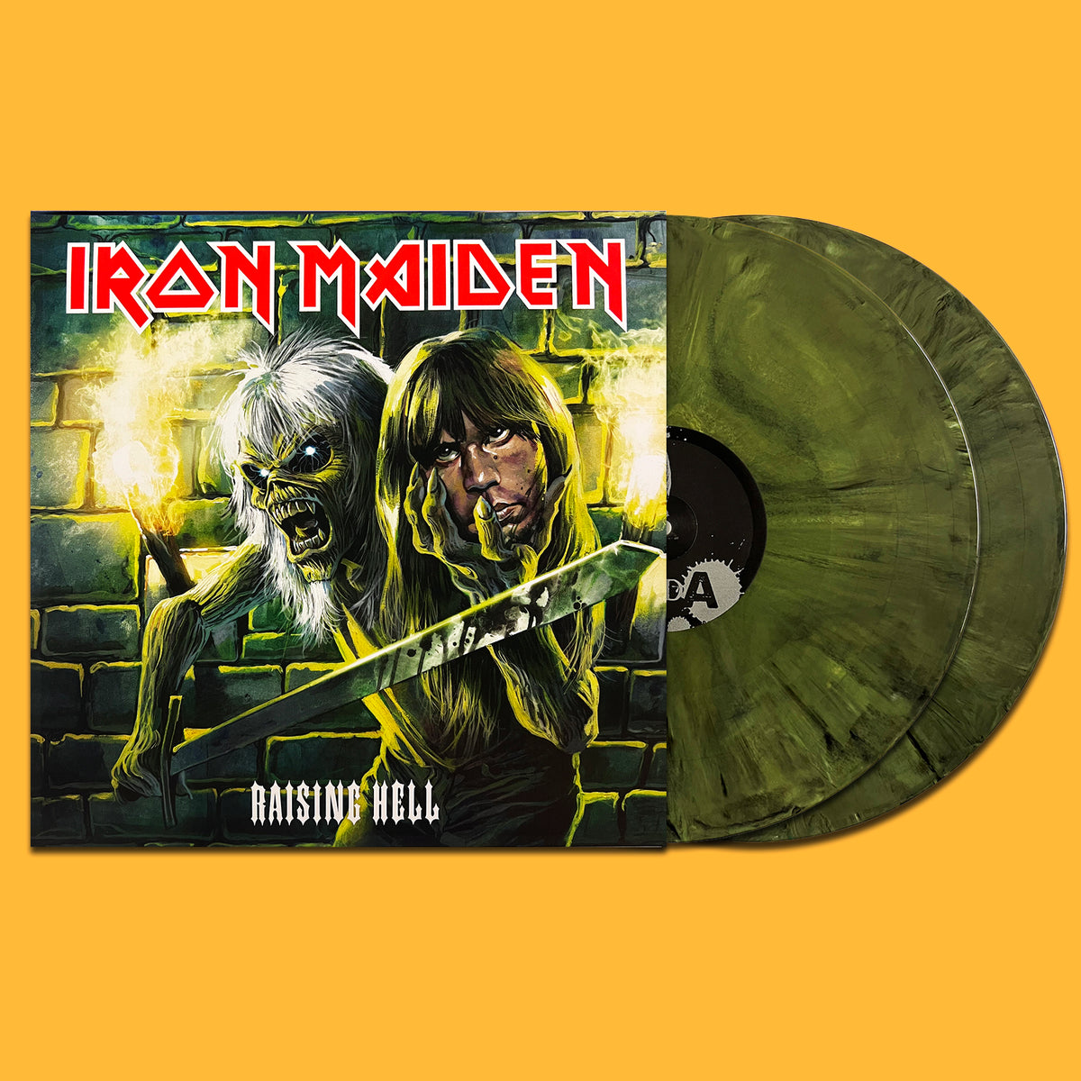 IRON MAIDEN 2xLP Raising Hell (Green Marble Coloured Vinyls)