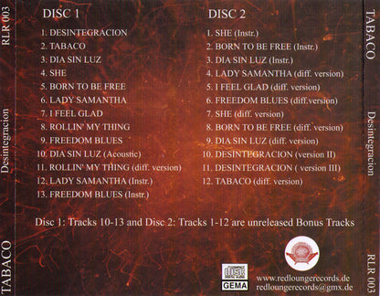 TABACO 2xCD Desintegración (Deluxe Edition with Bonus Tracks)