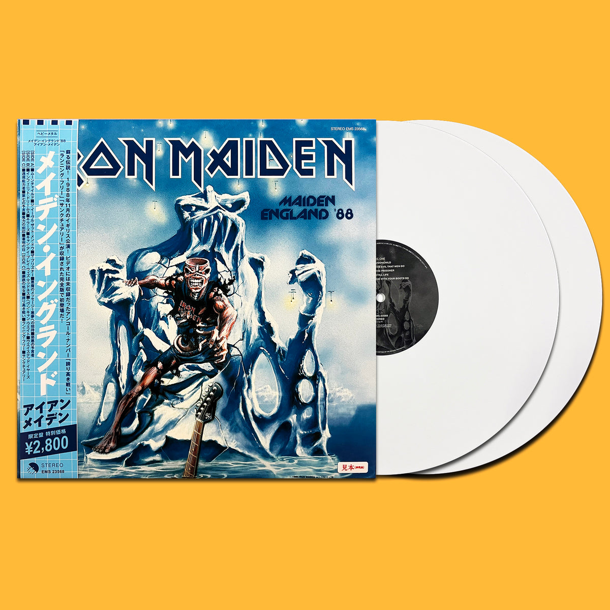 IRON MAIDEN 2xLP Maiden England '88 (White Coloured Vinyls) with OBI