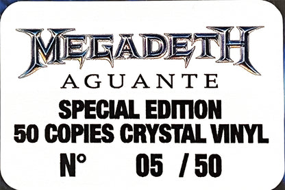 MEGADETH LP Aguante (Crystal Colour Vinyl 50 Numbered Copies) SPECIAL EDITION