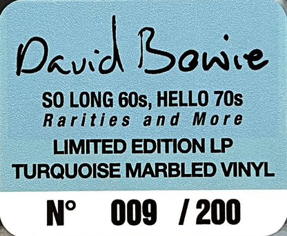 DAVID BOWIE LP So Long 60S, Hello 70S - Rarities And More (Turquoise Colour)