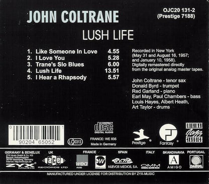 JOHN COLTRANE CD Lush Life (Digipack)