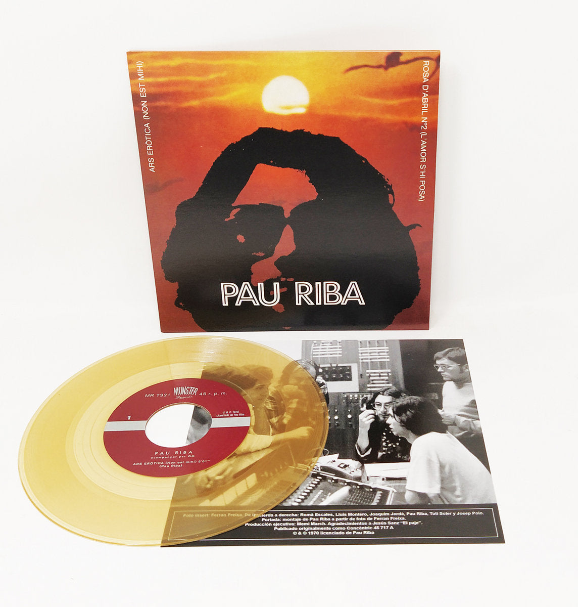 PAU RIBA 7" Ars Eròtica (Non Est Mihi) / Rosa D'Abril (L'Amor S'Hi Posa) Clear
