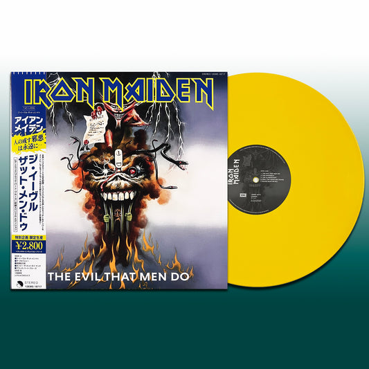 IRON MAIDEN LP The Evil That Men Do+ Live Seattle 1988 (Yellow Colour) with OBI