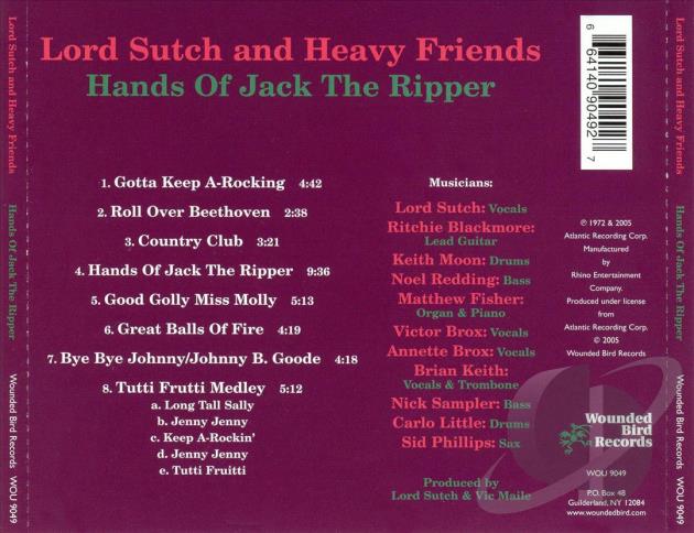 LORD SUTCH CD Hands Of Jack The Ripper