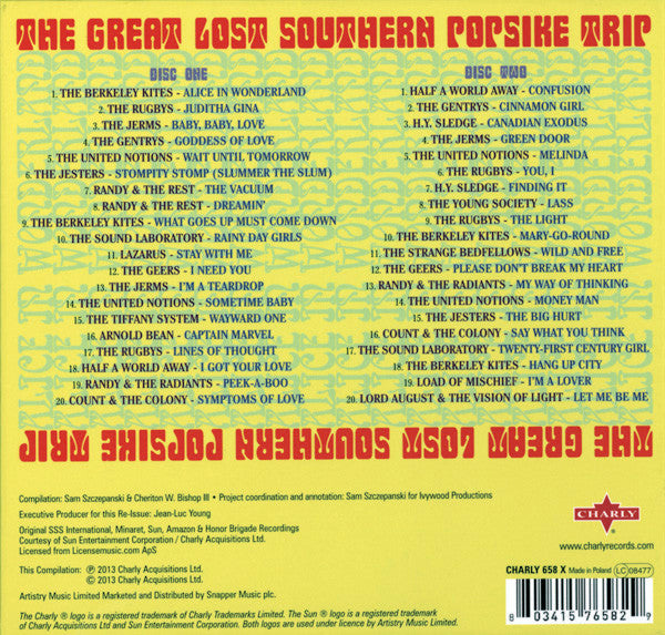 VARIOS 2xCD Alice In Wonderland: The Great Lost Southern Popsike