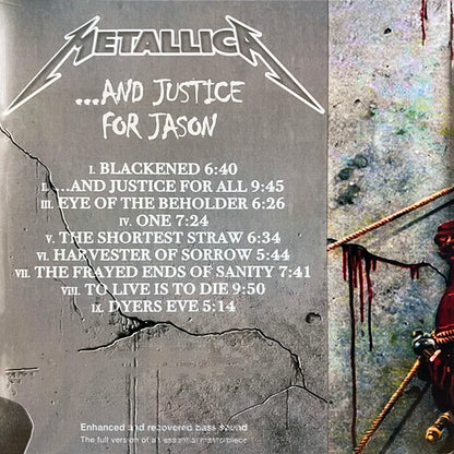 METALLICA 2xLP …And Justice For Jason (Red Coloured Vinyls) with Poster