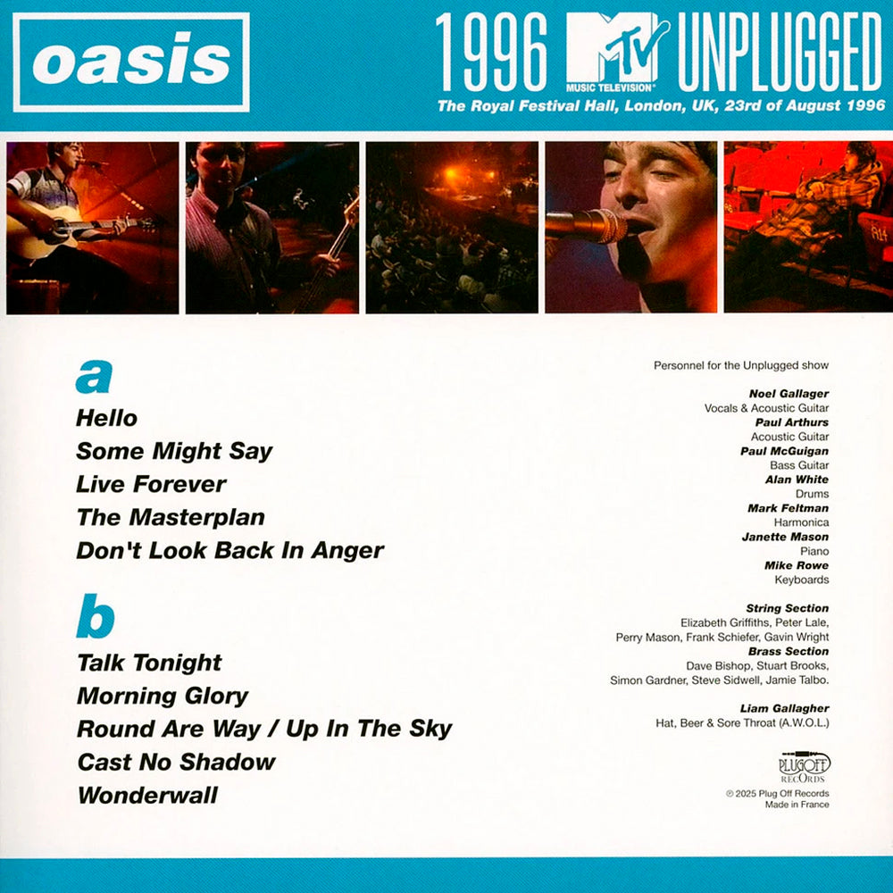 OASIS LP 1996 MTV Unplugged (Black Marbled Coloured Vinyl)
