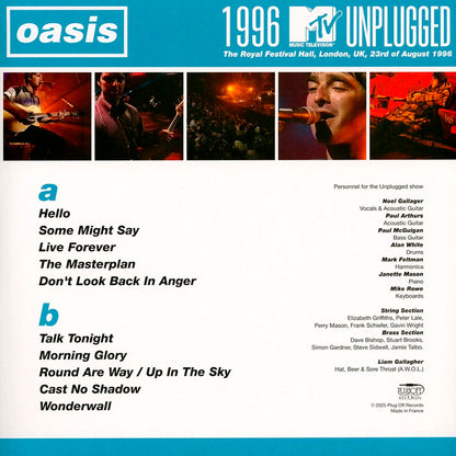 OASIS LP 1996 MTV Unplugged (Black Marbled Coloured Vinyl)