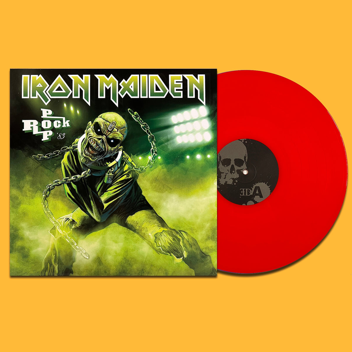 IRON MAIDEN LP Rock Pop '83 (Red Coloured Vinyl) Gatefold Cover