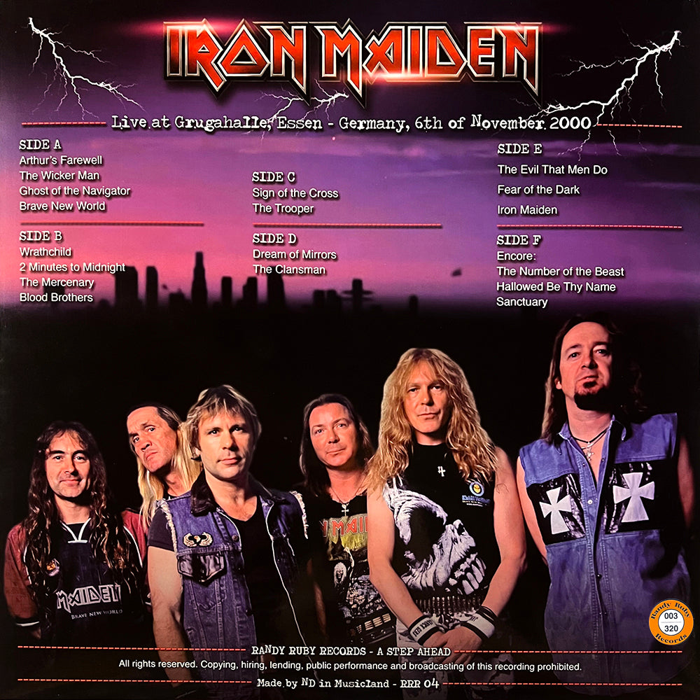 IRON MAIDEN 3xLP Scream for me Essen (Crystal Orange Colour 320 Numbered Copies)