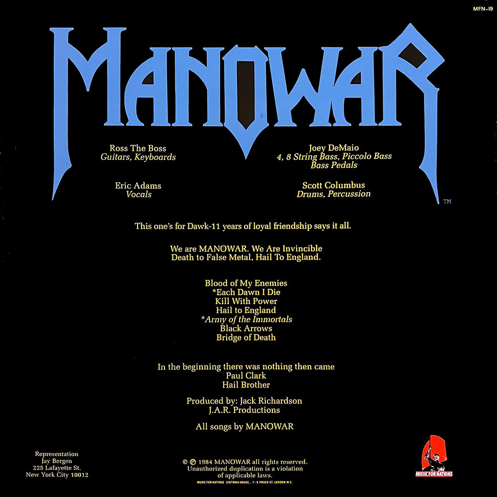 MANOWAR LP Hail To England (Picture Disc with Cover and Insert)