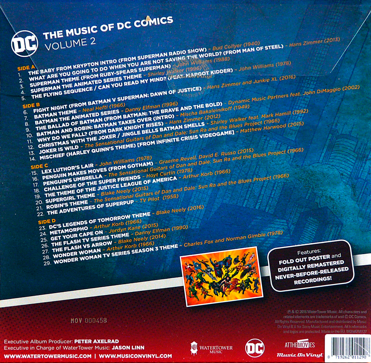 VARIOUS 2xLP The Music Of DC Comics: Volume 2 (Lime-Green Coloured Vinyl)