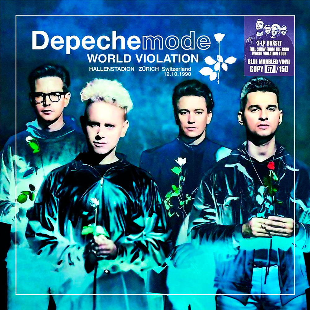 DEPECHE MODE 3xLP BOX SET World Violation (Blue Marbled Vinyls) + Bonus Tracks