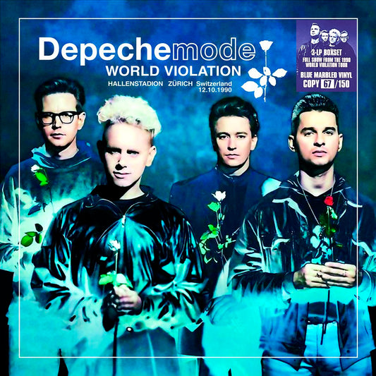 DEPECHE MODE 3xLP BOX SET World Violation (Blue Marbled Vinyl) + Bonus Tracks