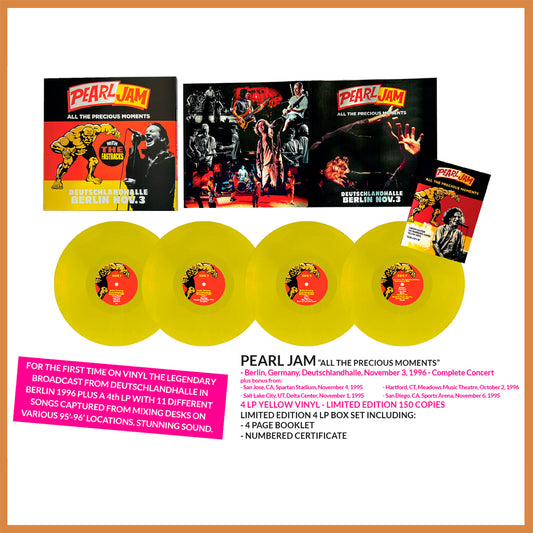 PEARL JAM BOX SET 4xLP All The Precious Moments (Yellow 150 Numbered Copies)