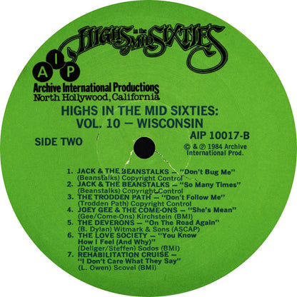 VARIOS LP Highs In The Mid Sixties Volume 10: Wisconsin
