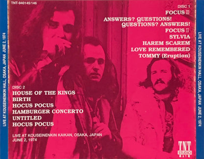 FOCUS 2xCD Focal Distance - Live at Kouseinenkin Hall, Osaka, Japan June 2, 1974