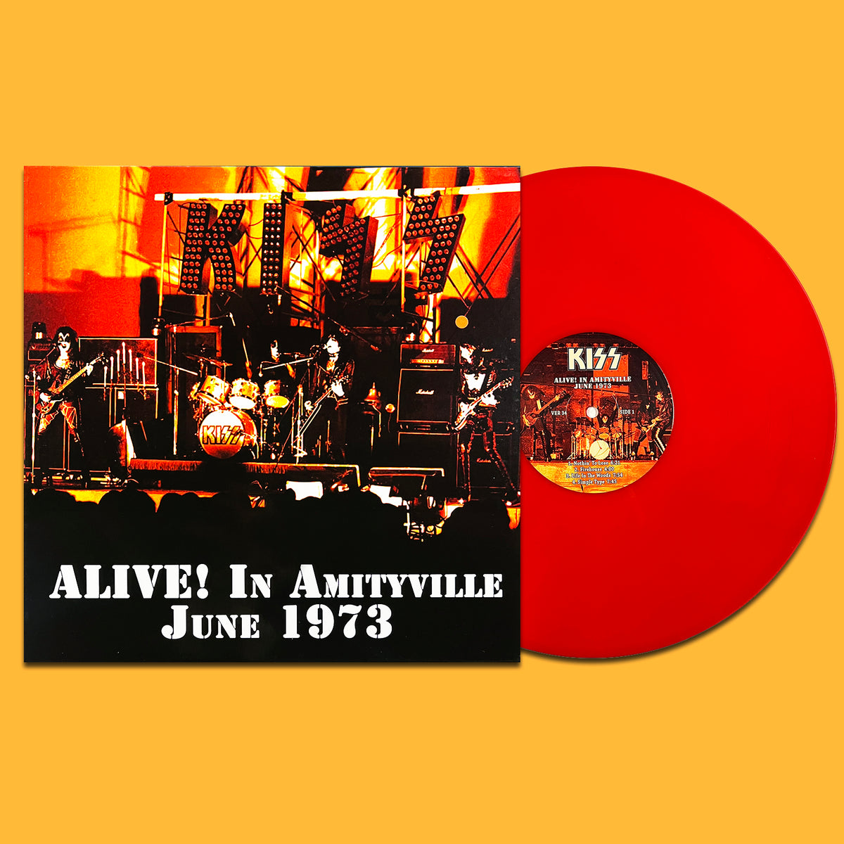 KISS LP Alive! In Amityville, June 1973 (Red Coloured Vinyl)