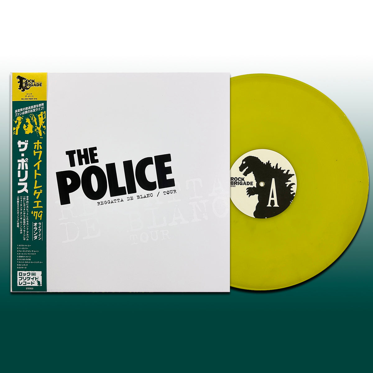 THE POLICE LP Reggatta De Blanc Tour (Yellow Coloured Vinyl) with Poster and OBI