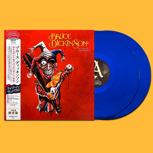 BRUCE DICKINSON 2xLP Accident Of Birth Tour (Blue Coloured Vinyls) with OBI