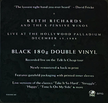 KEITH RICHARDS AND THE X-PENSIVE WINOS 2xLP Live At The Hollywood Palladium 1988