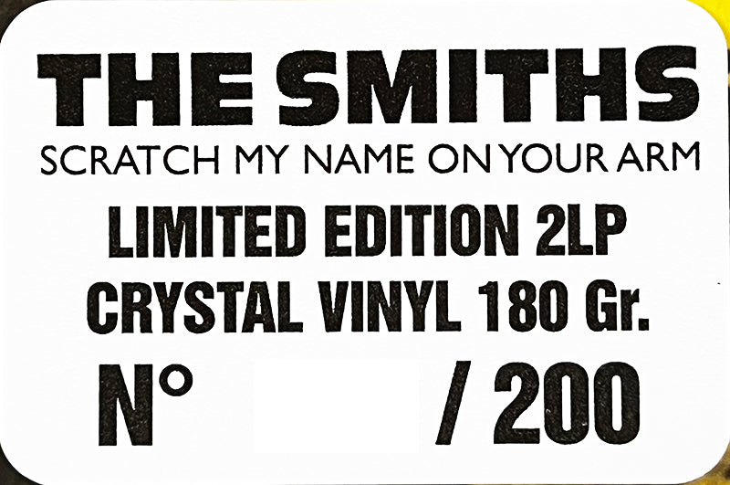THE SMITHS 2xLP Scratch My Name On Your Arm (Crystal Colour Vinyl) PROMO EDITION