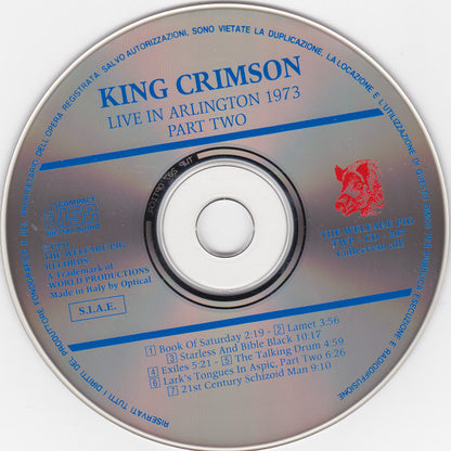 KING CRIMSON CD Arlington 1973, Part Two