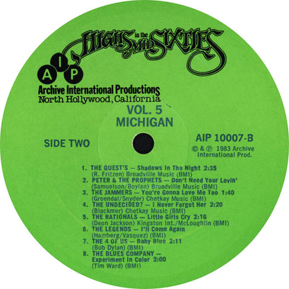VARIOS LP Highs In The Mid Sixties Volume 5: Michigan