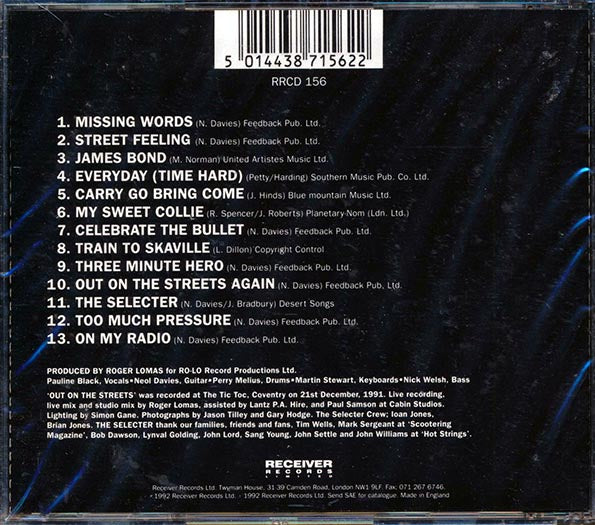 The Selecter - Out On The Streets - CD