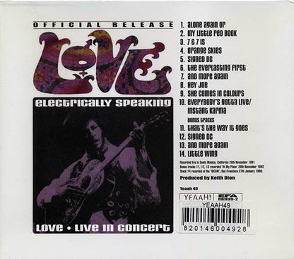 Love - Electrically Speaking: Live In Concert - CD