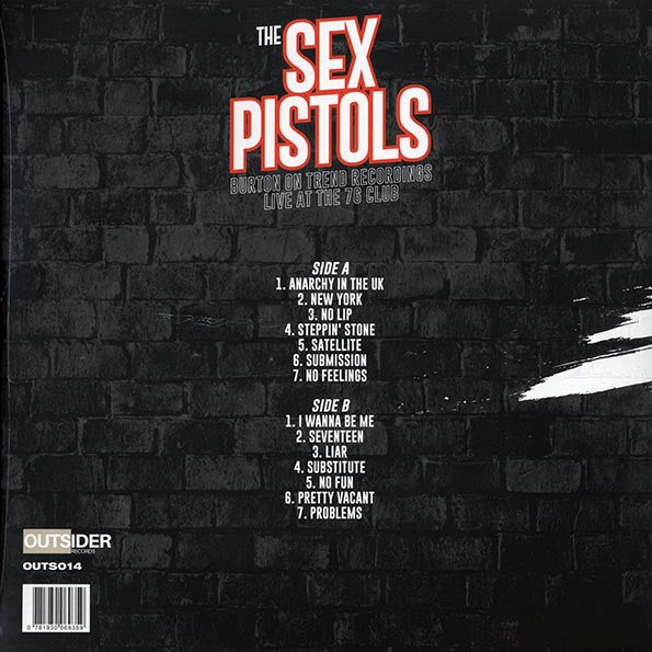 Sex Pistols - Burton On Trent Recordings: Live At The 76 Club - LP