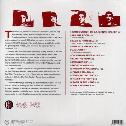 Dead Kennedys - Live At The Deaf Club - LP - Color