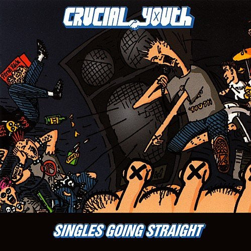 Crucial Youth – Singles Going Straight - CD - 1995 - New Red Archives – NRA82CD - CD Como Nuevo (M-) / Portada Como Nueva (M-)