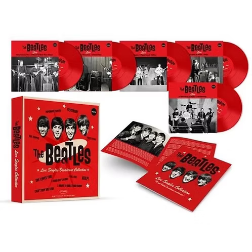 BEATLES BOX SET 5x7" Live Singles Collection (Red Coloured Vinyls)