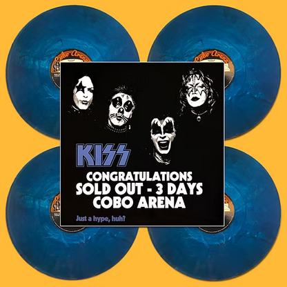 KISS 4xLP Congratulations Sold Out - 3 Days Cobo Arena (Blue Vinyls) BENT CORNER