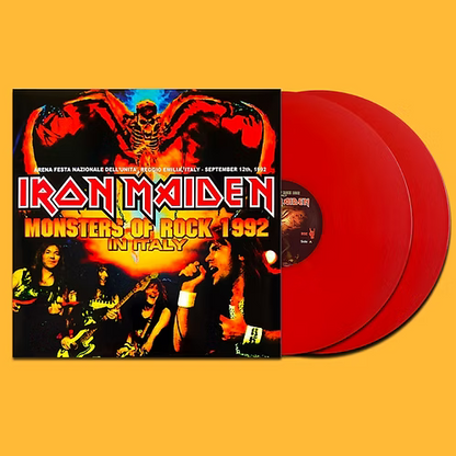 IRON MAIDEN 2xLP Monsters Of Rock 1992 In Italy (Red Coloured Vinyls)