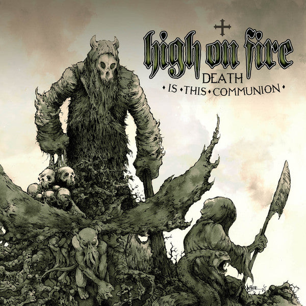 High On Fire – Death Is This Communion - 2xLP - Swamp Green With Bone White And Black Splatter - 2018 - Relapse Records – RR 6705