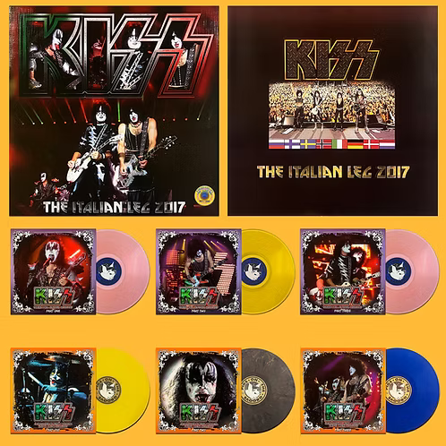 KISS BOX SET 6xLP+DVD The Italian Leg 2017 (Coloured Vinyls) + Posters + Gadgets