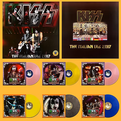 KISS BOX SET 6xLP+DVD The Italian Leg 2017 (Coloured Vinyls) + Posters + Gadgets